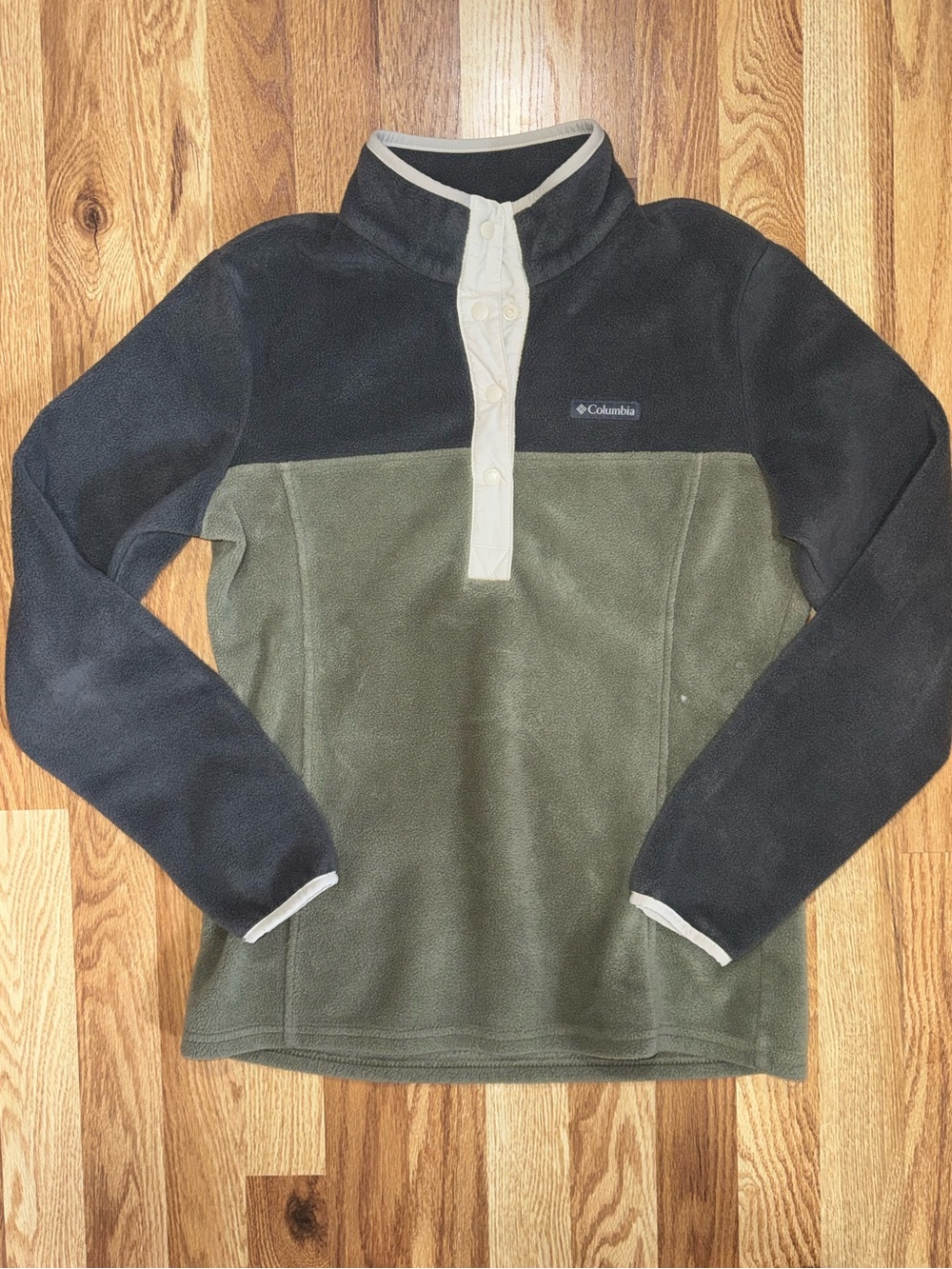 Columbia Steens Mountain Half Snap II Fleece Pullover Green Gray Men’s Small